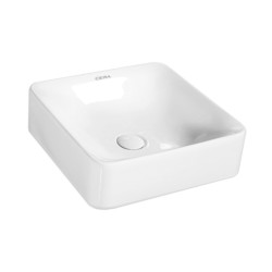 Cera Cancha Thin Rim 400x400 Snow White Table Top Wash Basin