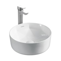 Cera Canisa Thin Rim 405mm Dia Snow White Table Top Wash Basin
