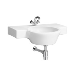 Cera Caeser 700x490x175mm Snow White Wash Basins with built in counter
