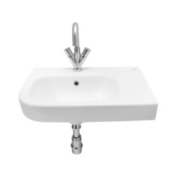 Cera Corren platform on right 550x400x195mm Snow White Wash Basins with built in counter