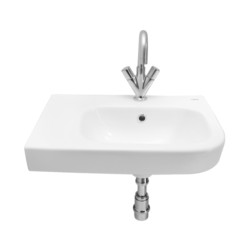 Cera Corren platform on left 550x400x195mm Snow White Wash Basins with built in counter