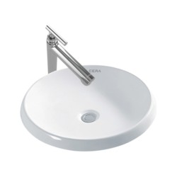 Cera Cabella 520x520x115mm Dia Snow White Counter Wash Basins