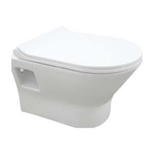 Johnson Rio 505x350x350 Wall Hung Closet with Soft Close Slim Seat Cover and Jumbo Bolts