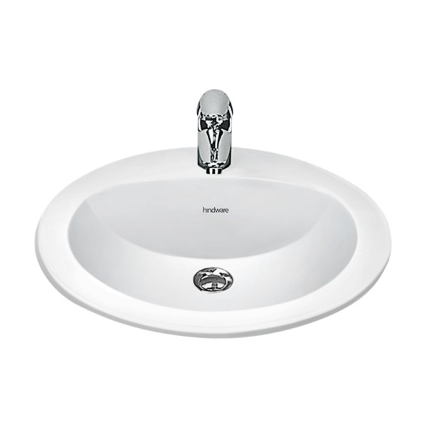 Simpolo Semi Oval 465x320x180mm Under Counter Wash Basin Soft White