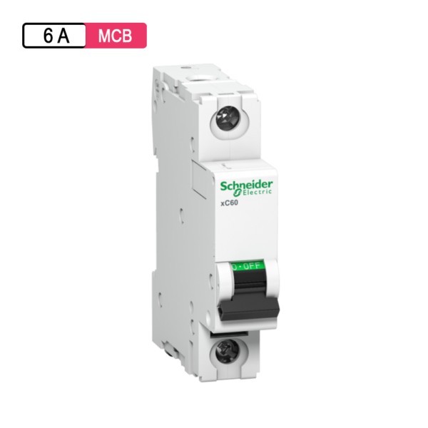 Schneider Electric Acti 9 AC MCB 6A C Curve 1M 1Pole XC60 ISI | Mykit ...