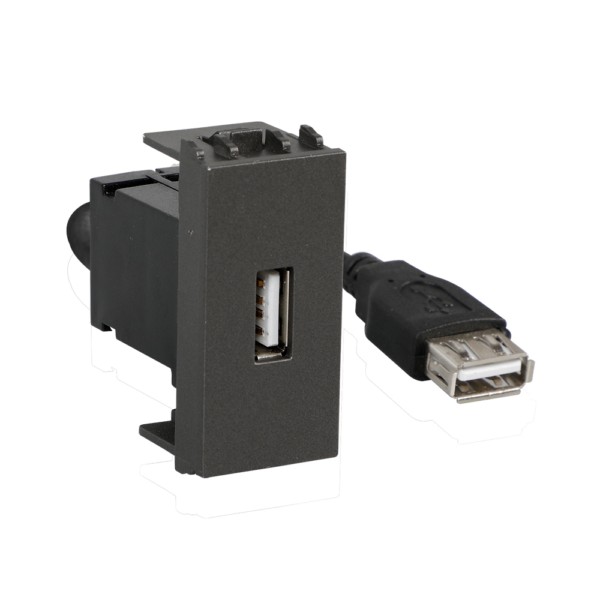 Crabtree Signia USB Socket for data transmission Grey mykit Buy online Buy Crabtree