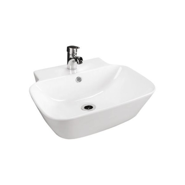 Somany Eiffel 475x400x170mm Table Top Wash Basin With Ceramics pop up