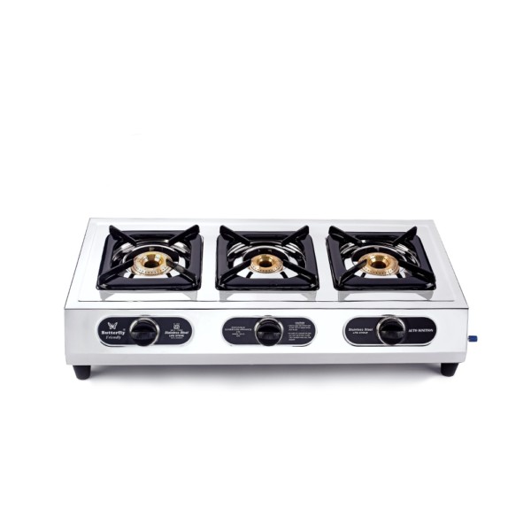 Butterfly gas stove on sale 3 burner stainless steel