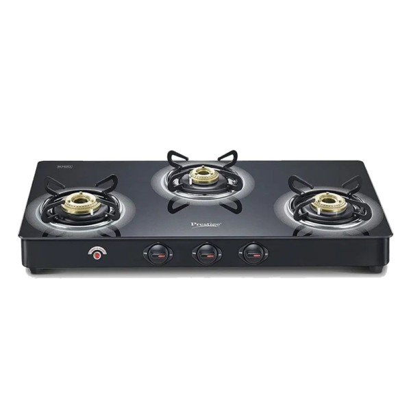 Prestige Royale Plus 3B Black Glass Top Gas Stove mykit Buy online