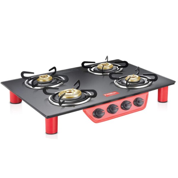 prestige glass top 4 burner gas stove