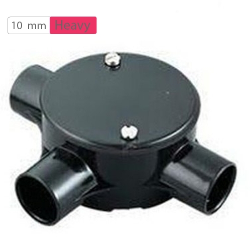 Shine Plast PVC Conduct Rigid 16mm 1way Black Junction Box Heavy Duty ...