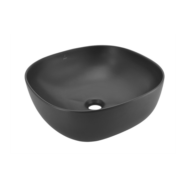 Jaquar Designer TableTop 420x420x150mm Square Black Matt Wash Basin ...