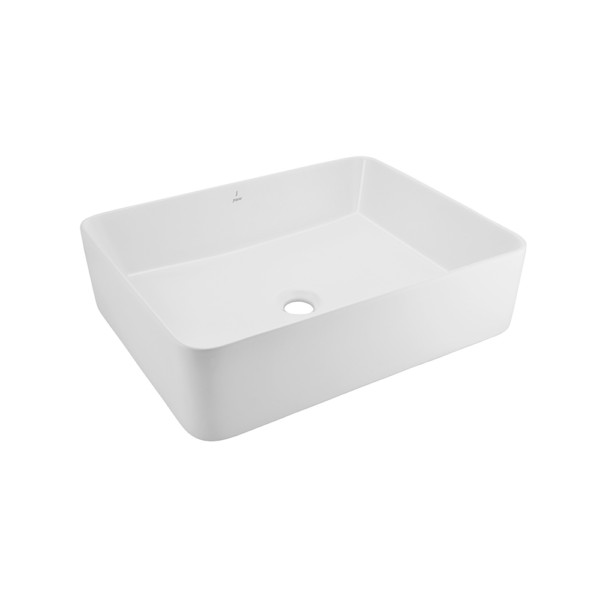 Jaquar Designer Table Top 525x415x140mm Rectangular White Matt Wash