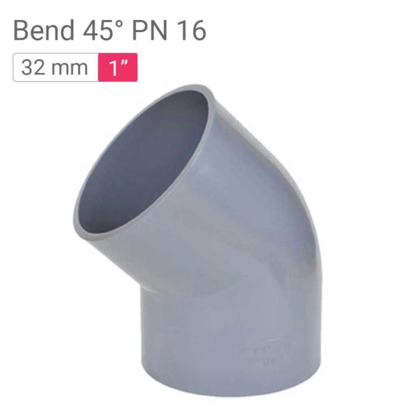 Star PVC Bend 45 PN 16 32mm 1inch Mykit Buy Online Buy Star