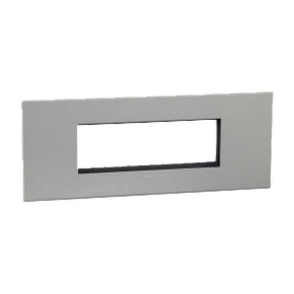 Legrand Arteor Pearl Aluminium cover plates 6 module square with frame ...