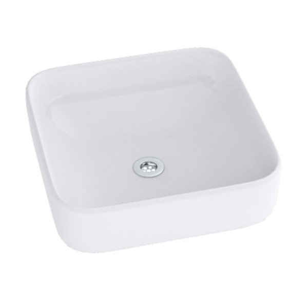 Hindware Ebello Square 39x39x15 Star White Table Top wash basin mykit Buy online Buy